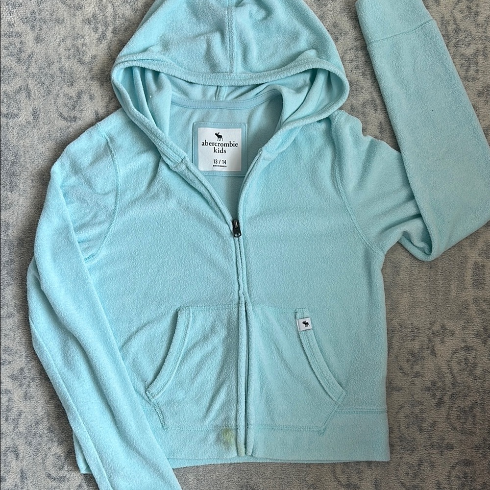 Abercrombie Kids Blue Zip-Up Hoodie Jacket